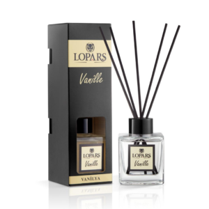 Lopars Vanilya 100 ml bambu çubuklu oda kokusu şişesi, tatlı aromalı lüks ortam kokusu.