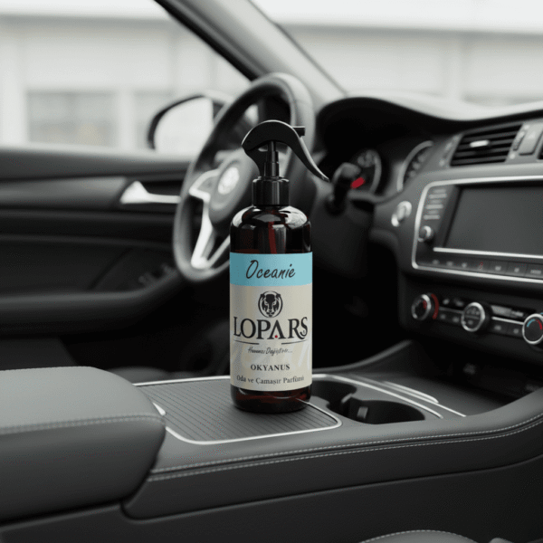 LOPARS Okyanus 500 ml araç parfümü beyaz arka plan profesyonel ürün çekimi