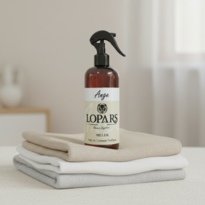 LOPARS Melek 500 ml tekstil parfümü beyaz arka plan profesyonel ürün çekimi