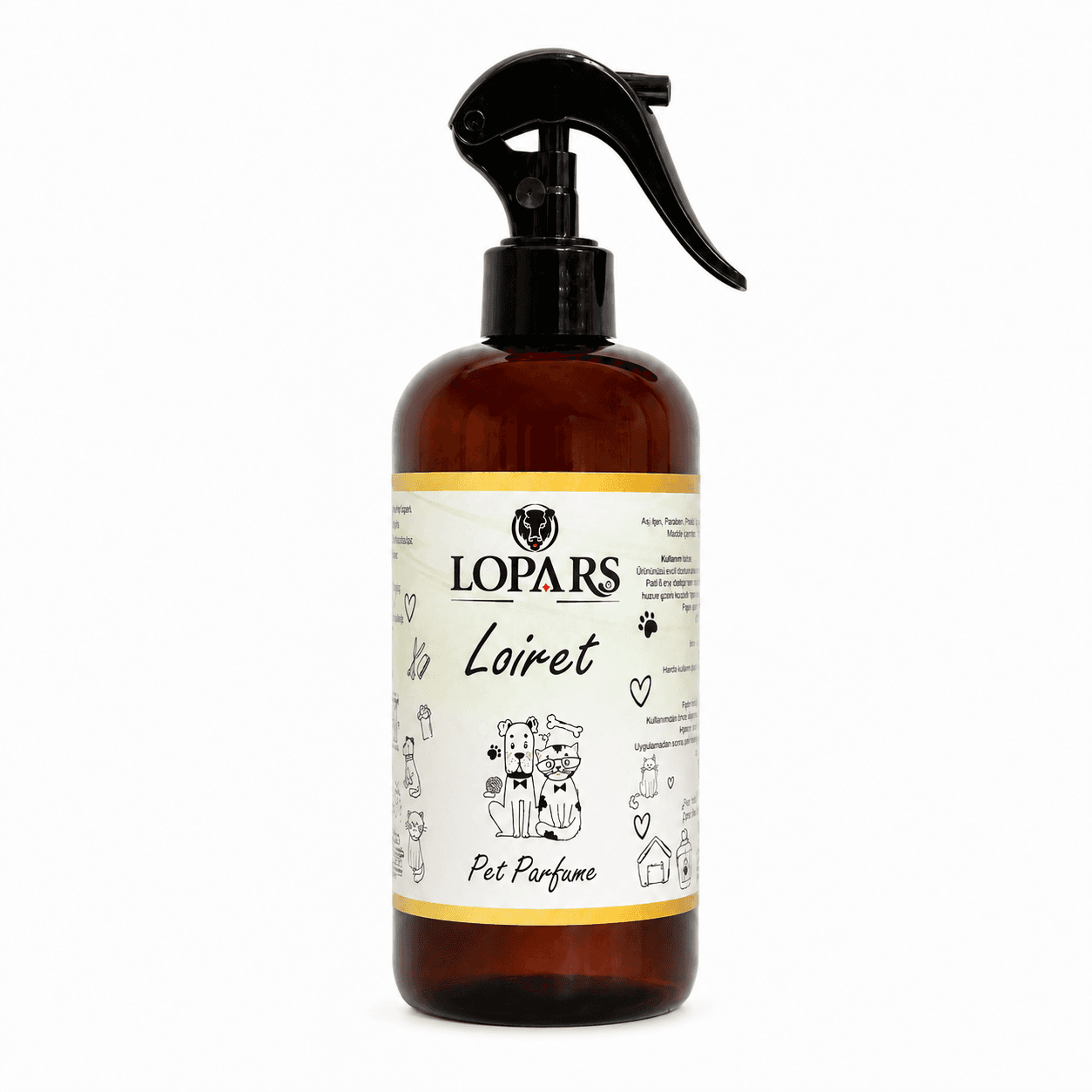 loiret 500 ml kedi köpek parfümü ekonomik boy sprey şişe
