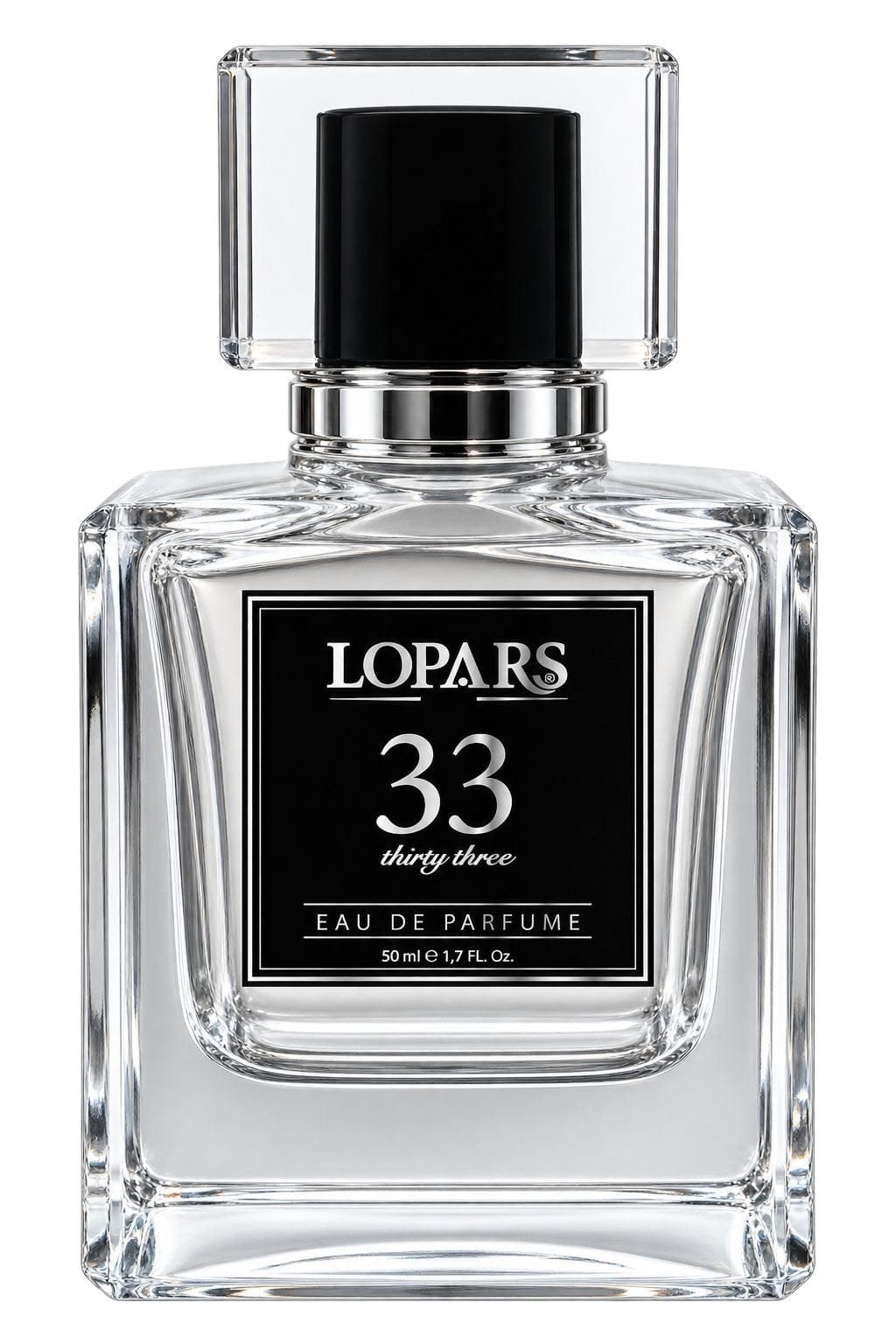 LOPARS 33 unisex parfüm 50 ml şişe, siyah etiketli Eau de Parfum